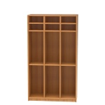 Schulranzenregal, 160 cm hoch,  90x40 cm (B/T), 6 Fächer, 3-spaltig, 